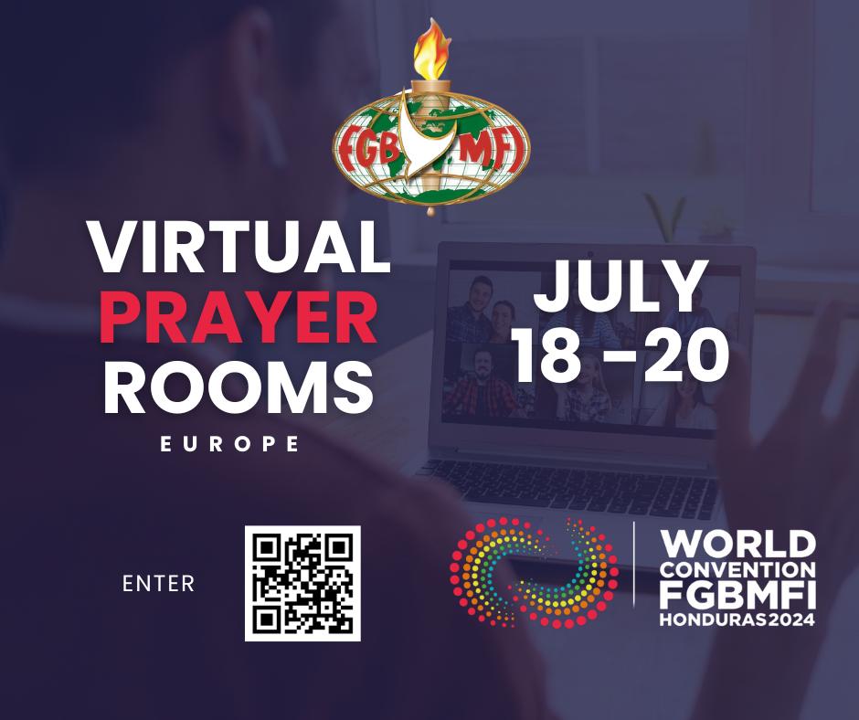 Promotional image for the virtual prayer rooms